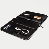 The Eclectic Black Leather Folio Organizer by Dash Racegear - unisex Leather Bag view 4