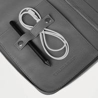 The Eclectic Grey Leather Folio Organizer by Dash Racegear - unisex Leather Bag view 3