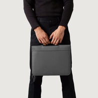 The Eclectic Grey Leather Folio Organizer by Dash Racegear - unisex Leather Bag view 9