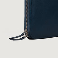 The Eclectic Midnight Blue Leather Folio Organizer by Dash Racegear - unisex Leather Bag view 2