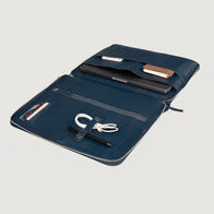 The Eclectic Midnight Blue Leather Folio Organizer by Dash Racegear - unisex Leather Bag view 3