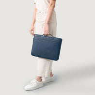 The Eclectic Midnight Blue Leather Folio Organizer by Dash Racegear - unisex Leather Bag view 5