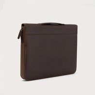 The Eclectic Vintage Brown Leather Folio Organizer by Dash Racegear - unisex Leather Bag view 3