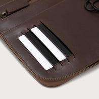 The Eclectic Vintage Brown Leather Folio Organizer by Dash Racegear - unisex Leather Bag view 5