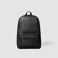 The Philos Black Leather Backpack by Dash Racegear - unisex Leather Bag view 1
