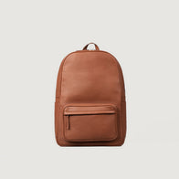 The Philos Brown Leather Backpack by Dash Racegear - unisex Leather Bag view 1