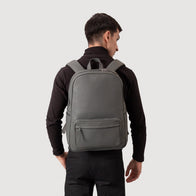 The Philos Grey Leather Backpack by Dash Racegear - men Leather Bag view 6