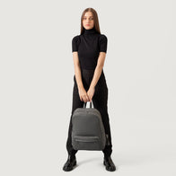 The Philos Grey Leather Backpack by Dash Racegear - men Leather Bag view 9