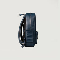 The Philos Midnight Blue Leather Backpack by Dash Racegear - unisex Leather Bag view 3