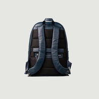 The Philos Midnight Blue Leather Backpack by Dash Racegear - unisex Leather Bag view 6