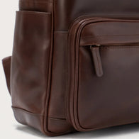 The Philos Vintage Brown Leather Backpack by Dash Racegear - unisex Leather Bag view 8