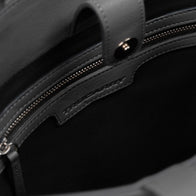 The Poet Grey Leather Tote Bag by Dash Racegear - unisex Leather Bag view 7