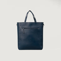 The Poet Midnight Blue Leather Tote Bag by Dash Racegear - unisex Leather Bag view 1