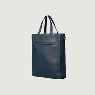 The Poet Midnight Blue Leather Tote Bag by Dash Racegear - unisex Leather Bag view 6