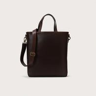 The Poet Vintage Brown Leather Tote Bag by Dash Racegear - men Leather Bag view 1