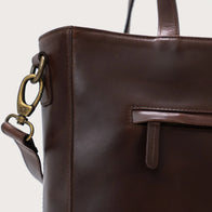 The Poet Vintage Brown Leather Tote Bag by Dash Racegear - men Leather Bag view 7