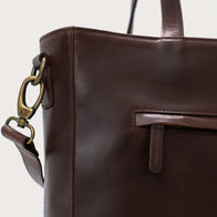 The Poet Vintage Brown Leather Tote Bag by Dash Racegear - men Leather Bag view 7