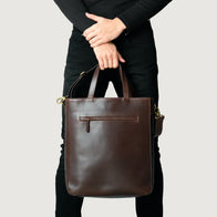 The Poet Vintage Brown Leather Tote Bag by Dash Racegear - men Leather Bag view 8