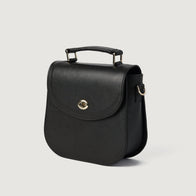 The Sandra Black Leather Saddle Bag by Dash Racegear - women Leather Bag view 3