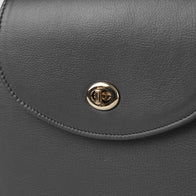 The Sandra Grey Leather Saddle Bag by Dash Racegear - women Leather Bag view 7