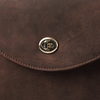 The Sandra Vintage Distressed Brown Leather Saddle Bag by Dash Racegear - women Leather Bag view 7