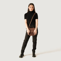 The Sandra Vintage Tan Leather Saddle Bag by Dash Racegear - women Leather Bag view 2