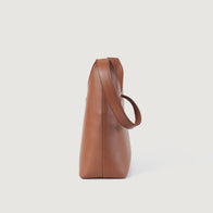 The Stefani Brown Leather Hobo Bag by Dash Racegear - men Leather Bag view 6