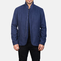 Thomas Blue Wool Jacket by Dash Racegear - men Jacket view 1