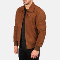 Tomchi Tan Suede Leather Jacket by Dash Racegear - men Jacket view 2