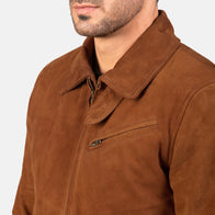 Tomchi Tan Suede Leather Jacket by Dash Racegear - men Jacket view 5