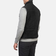 Tony Black Suede Vest by Dash Racegear - men Jacket view 5