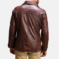 Vincent Alley Brown Leather Jacket by Dash Racegear - men Jacket view 5
