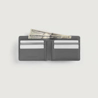 Voren Grey Leather Bi-fold Wallet by Dash Racegear - unisex Leather Accessories view 5