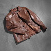 Waffle Brown Leather Jacket by Dash Racegear - men Jacket view 6