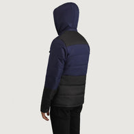 Wayne Black & Blue Hooded Puffer Jacket by Dash Racegear - men Jacket view 5