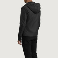 Wesley Black Hooded Windbreaker Jacket by Dash Racegear - men Jacket view 5