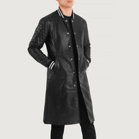 Wilde Black Leather Varsity Coat by Dash Racegear - men Jacket view 3