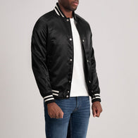 Xander Black Varsity Jacket by Dash Racegear - men Jacket view 2