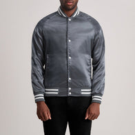Xander Grey Varsity Jacket by Dash Racegear - men Jacket view 1
