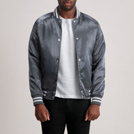 Xander Grey Varsity Jacket by Dash Racegear - men Jacket view 3