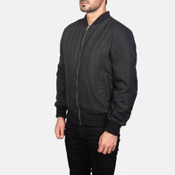 Zack Black Bomber Jacket by Dash Racegear - men Jacket view 2