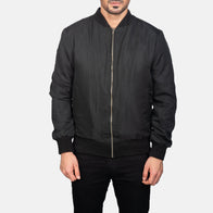 Zack Black Bomber Jacket by Dash Racegear - men Jacket view 4