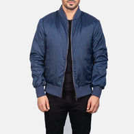 Zack Blue Bomber Jacket by Dash Racegear - men Jacket view 1