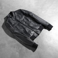 Zenna Black Leather Bomber Jacket by Dash Racegear - women Jacket view 7