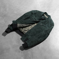 Zenna Green Suede Bomber Jacket by Dash Racegear - women Jacket view 8