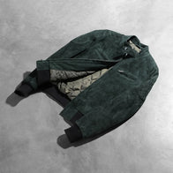 Zenna Green Suede Bomber Jacket by Dash Racegear - women Jacket view 8