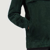 Zest Green Hooded Suede Pullover Jacket by Dash Racegear - women Jacket view 6
