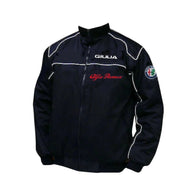 Alfa Romeo Giulia Black Vintage Racing Jacket – Italian Icon | DASH RACEGEAR