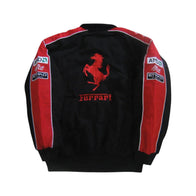 Ferrari F1 Vintage Racing Jacket Red Black Motorsport Streetwear | DASH RACEGEAR
