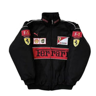 Ferrari F1 Scuderia Racing Vintage Jacket Black Edition | DASH RACEGEAR